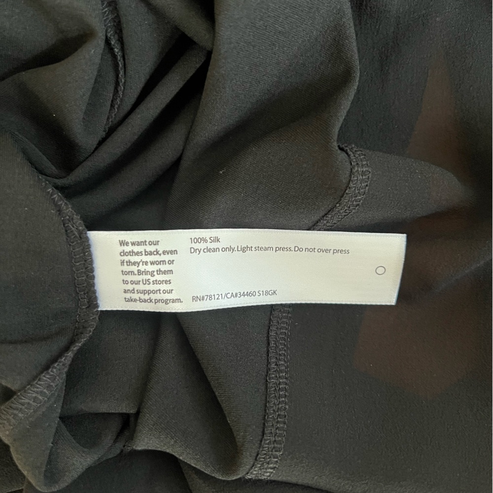 Eileen Fisher NWT Stretch Silk Jersey Bateau Neck Asymmetrical Tunic in Black, L - Picture 7 of 7